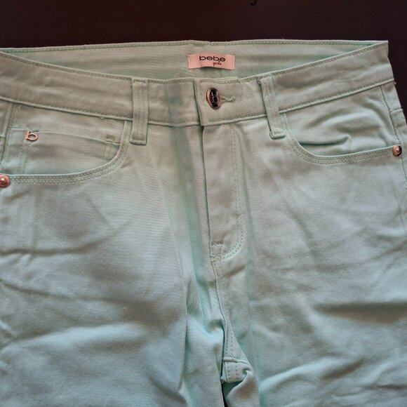 NEW Bebe girls jeans light blue - size 14 - Picture 2 of 6